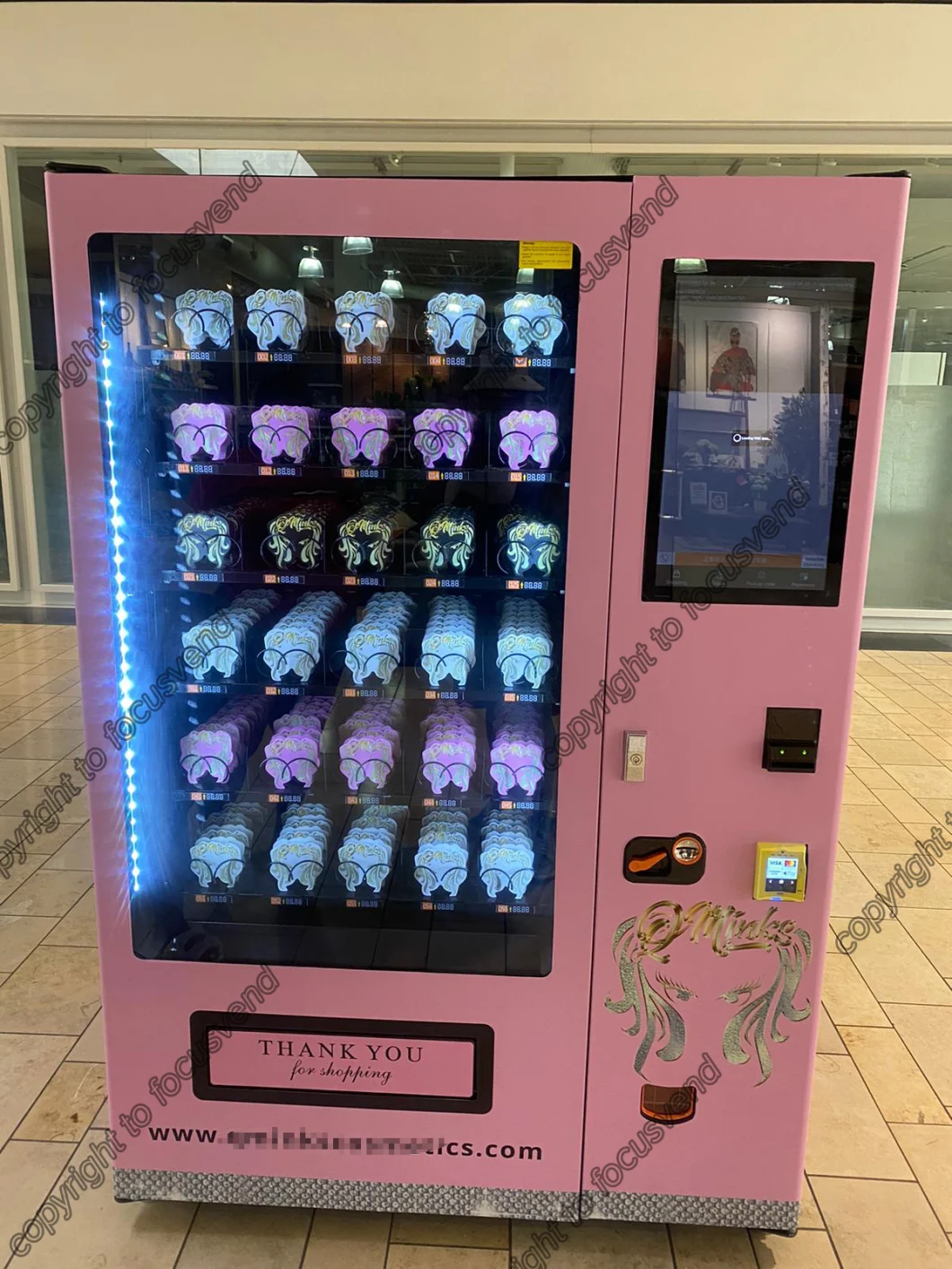 The Specific Designed Colourful Digital Touch Screen Beauty Vending Machine